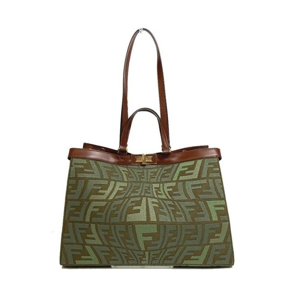 FENDI FF total pattern Peekaboo X Tote 2WAY Shoulder Bag Tote Bag - Picture 1 of 12